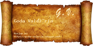 Goda Valéria névjegykártya